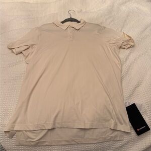 Lululemon Athletica Cream Polo Shirt Smooth Fabric